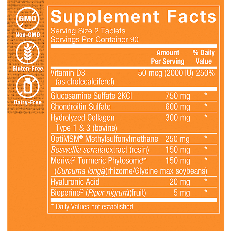 Vitamin Shoppe Ultimate Gold Joint Care, Tablets, 180 ct.